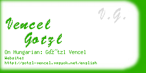 vencel gotzl business card